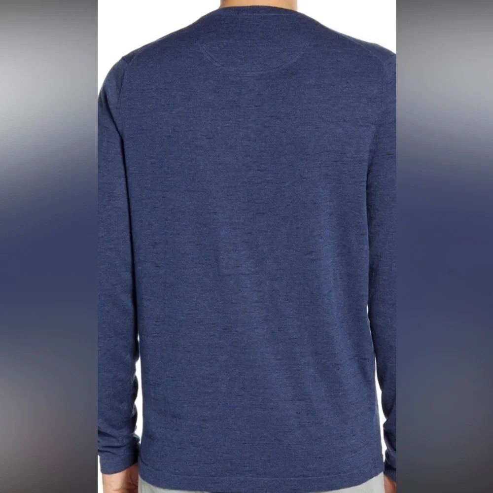 NORDSTROM MEN'S SHOP – Long Sleeve Slub Henley, NAVY BLAZER HEATHER / XL, NWT - Picture 2 of 9